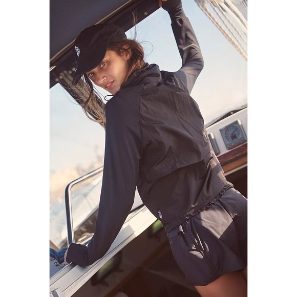 NWT Free People Night Runner 1/4 Zip in Black S - Picture 3 of 4